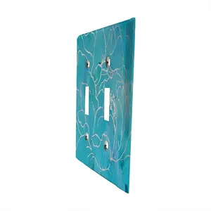 Turquoise Peony Switch Panel (Double Hole)