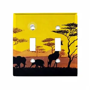 African Safari Switch Panel (Double Hole)