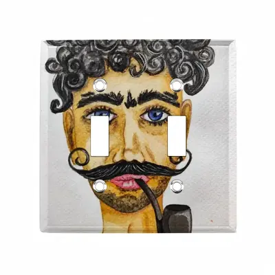 Ataman - Watercolor Man Cossack People Mustache Switch Panel (Double Hole)