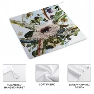 Birds Nest And Flying People Hand Towel