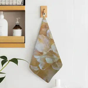 Gold Flower Hand Towel