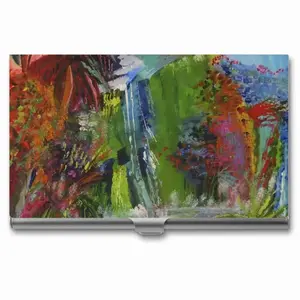 Jungle In Blue Business Card Case