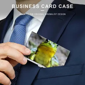 Green Frog Chillin Business Card Case