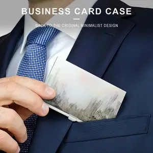 Megacity And Seagull Business Card Case