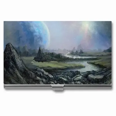 Outer Space Landscape Business Card Case