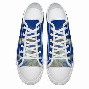 Men Through The Wave Glass Retro Canvas Shoes