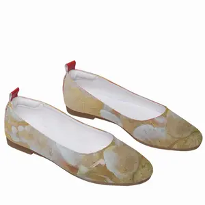 Men Gold Flower Single Shoes