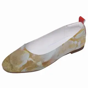 Men Gold Flower Single Shoes