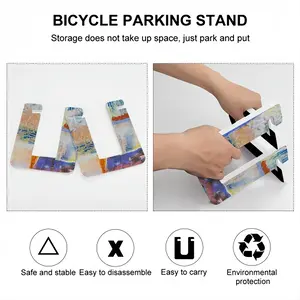 Mixed Media White Balance Bike Parking Stand