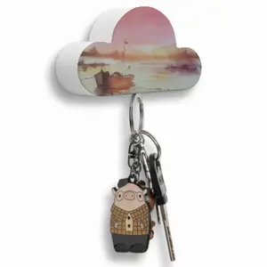 The Boat And Sunset Magnetic Key Hanger