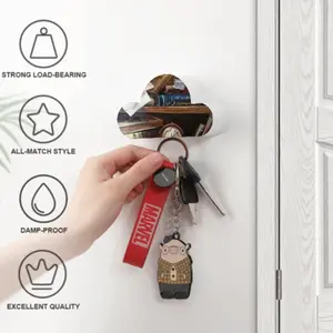 Personal Book Shelf Magnetic Key Hanger