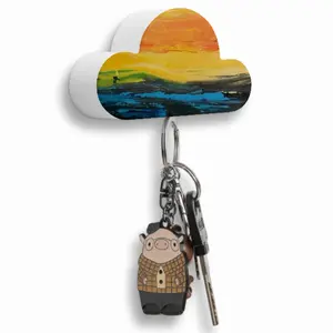 Small Sailboat On The High Seas Before The Storm Magnetic Key Hanger