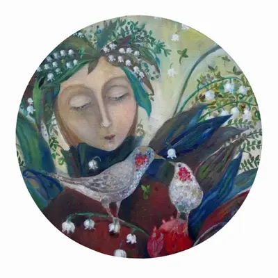 Angel Of Spring Fridge Magnet