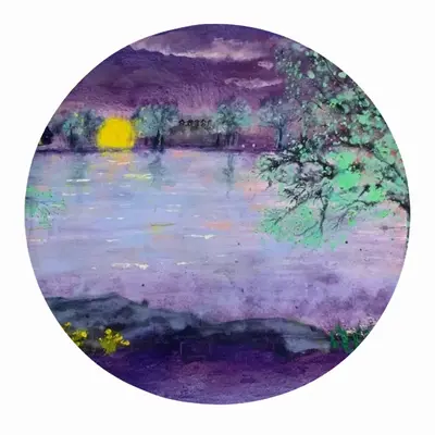 Nightfall On The River Ii Fridge Magnet