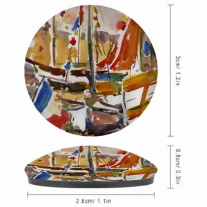 Old Fishing Boats Fridge Magnet