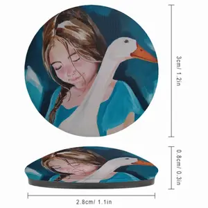 A Girl With A Goose Fridge Magnet