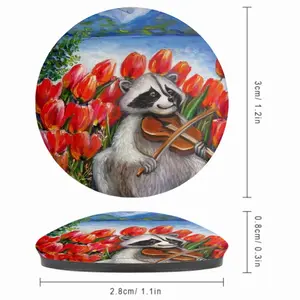 Raccoon Celebrating Spring Fridge Magnet