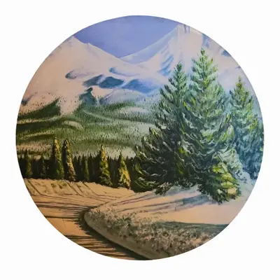 Mountain Road Fridge Magnet