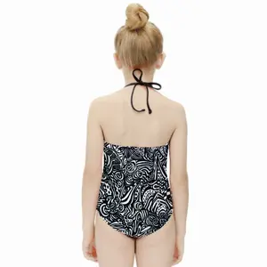 Flowers Kids One Piece Swimsuit