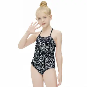 Flowers Kids One Piece Swimsuit