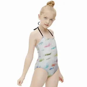 Watching Tv In Paris #51 Kids One Piece Swimsuit