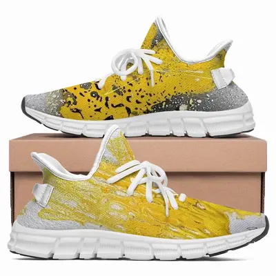 Men Basic Yellow Woven Training Shoes