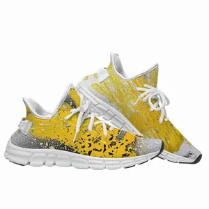 Men Basic Yellow Woven Training Shoes