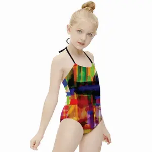 Colorful Combo Kids One Piece Swimsuit