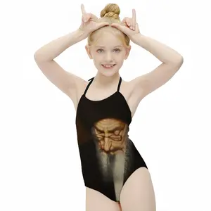 Portrait Of Rabbi Yehuda Ashlag Kids One Piece Swimsuit