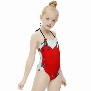 Love Is All Around Kids One Piece Swimsuit