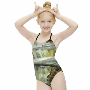 Minnihaha-Curling Waterfall Kids One Piece Swimsuit