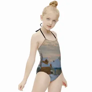 Winter Evening Kids One Piece Swimsuit