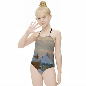 Winter Evening Kids One Piece Swimsuit