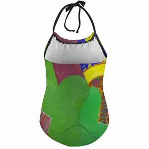 Green Woman Kids One Piece Swimsuit