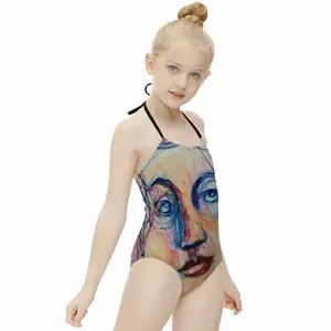 Please Wait For Me Kids One Piece Swimsuit