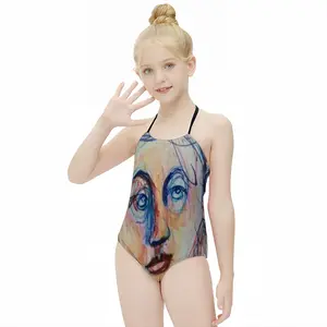 Please Wait For Me Kids One Piece Swimsuit