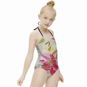 Poetry Of Flowers Kids One Piece Swimsuit