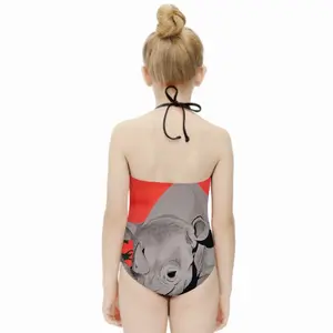 Rhinoceros Animals Wild Africa Tanzania Namibia Kids One Piece Swimsuit