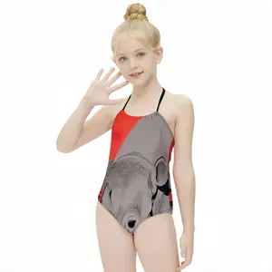 Rhinoceros Animals Wild Africa Tanzania Namibia Kids One Piece Swimsuit