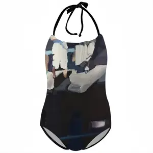 Black Kids One Piece Swimsuit