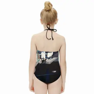 Black Kids One Piece Swimsuit