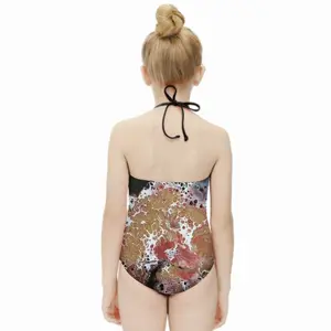 Hydrangea Gold Kids One Piece Swimsuit