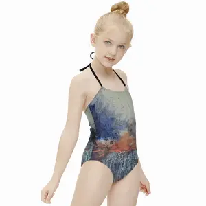 Moody Landscape Kids One Piece Swimsuit