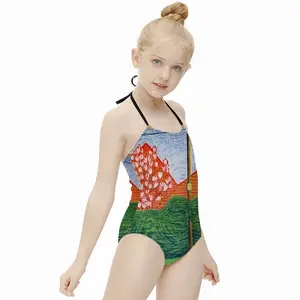 Verdant Curtain Kids One Piece Swimsuit