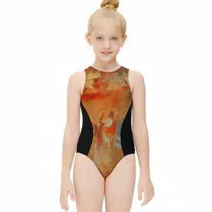 Palm Crest Kids One Piece Swimsuit (Black)