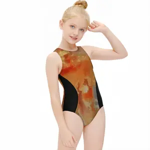 Palm Crest Kids One Piece Swimsuit (Black)