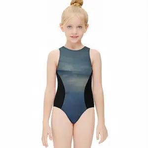 Ocean Storm Kids One Piece Swimsuit (Black)