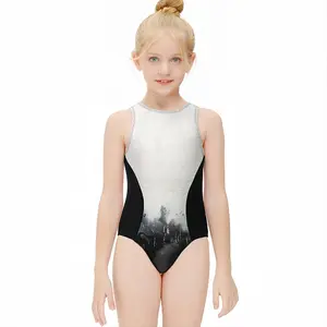 Snowcaldera Kids One Piece Swimsuit (Black)