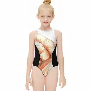 Monument Of A Hand Kids One Piece Swimsuit (Black)