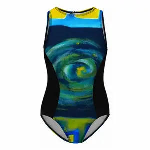 Greek Turbula Kids One Piece Swimsuit (Black)